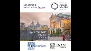 Information Session McCall MacBain Scholarships [upl. by Arbmat]