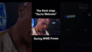 Rock singing Moana’s “You’re Welcome” during WWE promo 😂 disney moana therock disneyparks wwe [upl. by Nadler590]