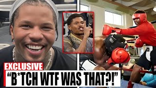 Gervonta Davis Reacts to Shakur Stevenson Getting Injured in Sparring with Andre Ward [upl. by Dnomar]