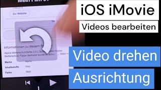 iOS iMovie  Video drehen  Umgang mit Hochkant Videos und Bearbeitung für Youtube [upl. by Adabel]