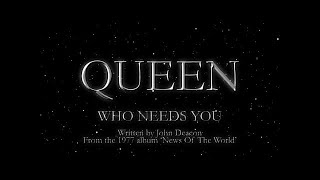 Queen  Who Needs You Official Lyric Video [upl. by Niltag488]