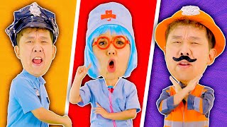 911 Rescue Service Policeman Doctor and Fireman  Lights Kids Song [upl. by Eilesor580]