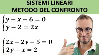 Sistemi lineari  Metodo del confronto [upl. by Ledif497]