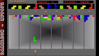 Floatris © 1993 Data Wave Software  PC DOS  Gameplay [upl. by Barcot669]