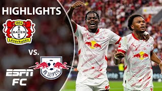 🚨 UNBEATEN STREAK ENDS 🚨 Bayer Leverkusen vs RB Leipzig  Bundesliga Highlights  ESPN FC [upl. by Neelyahs]