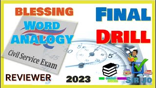 2023 Civil Service Reviewer Analogy Drill Blessing [upl. by Nich560]