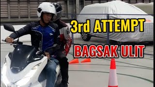 3rd Attempt bagsak padin sayang  Honda PCX 160cc [upl. by Ellemaj]