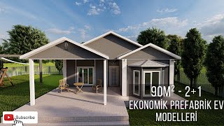 PREFABRİK EV MODELLERİ VE FİYATLARI  90m2  21 PREFABRİK EV [upl. by Lyj167]