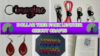 5 BeginnerFriendly Cricut Projects with Dollar Tree Faux Leather [upl. by Ollie451]