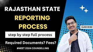 Rajasthan State Counselling Reporting full Process  Dr Counsellor Neet [upl. by Zeph423]