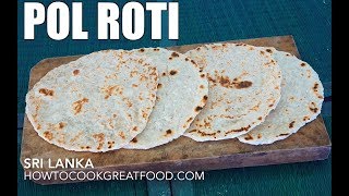 Pol Roti  Coconut Bread  Sri Lankan Recipes  Coconut Roti [upl. by Saffren461]