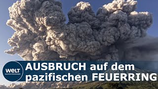 INDONESIEN 13 Eruptionen – SinabungVulkan erneut ausgebrochen [upl. by Assennav406]