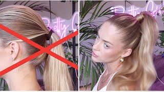 PERFECT HIGH PONYTAIL STEP BY STEP FOR BEGINNERS  ИДЕАЛЬНЫЙ ВЫСОКИЙ ХВОСТ ПОШАГОВО [upl. by Onailime360]