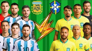 2023 Brazil vs 2023 Argentina 🇧🇷x🇦🇷 🔥🔥  Messi  Neymar  Alvarez  vinicius  Antony [upl. by Ahtael]