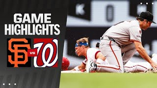 Giants vs Nationals Game Highlights 8824  MLB Highlights [upl. by Nylanaj]