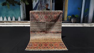 5x7 Taupe Khurjin Rug  A HandKnotted Masterpiece from Maymana Afghanistan [upl. by Hilaire]