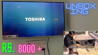 TOSHIBA 80 cm 32 inches LED tv unboxing demo and review Smart Android LED TV [upl. by Carry]