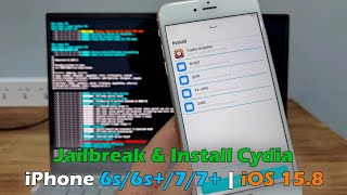 Palera1nc beta 8 Jailbreak amp Install Cydia iPhone 6s6s77  iOS 158 [upl. by Aylward]