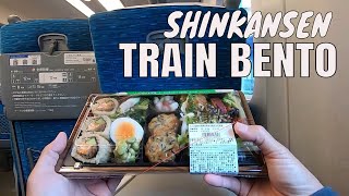 Japanese EKIBEN BENTO on the SHINKANSEN Bullet Train [upl. by Recor]