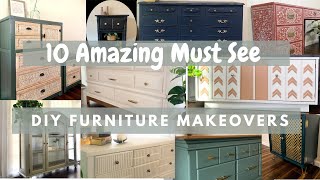 10 Amazing Furniture Makeovers  DIY Furniture Flip [upl. by Illehs110]