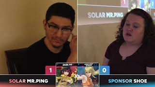 Smirk Host 2  Solar  Mr Ping Dark Pit vs Sponsor  Shoe PalutenaZSSBowser  Winners Semis [upl. by Marpet]