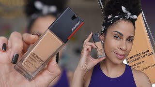 SHISEIDO Synchro Skin Radiant Lifting FoundationInfo Swatches  Demo  kinkysweat [upl. by Klemm]