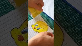 Satisfying Paper Tweety Craft shorts papercraft diy [upl. by Aliled314]