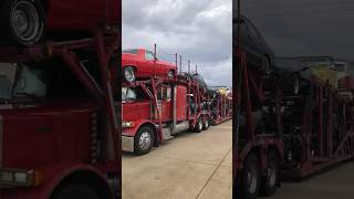 Dallas Mecum 24’ load1 mecumauctions peterbuilt carhauler carcarriers classiccars [upl. by Suilmann842]