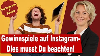 Gewinnspiele auf Social Media Instagram Facebook Das müsst Ihr beachten [upl. by Cromwell]