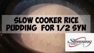 Slimming World  Slow cooker rice pudding [upl. by Odlavso31]