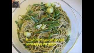 Pasta met sperziebonen aardappel en pesto [upl. by Mikah610]