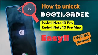 How to unlock bootloader of Redmi Note 10 Pro  Pro Max  The OFFICIAL method [upl. by Andris536]