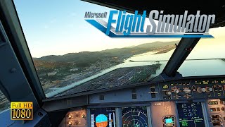 Visual Approach and Landing in Genoa Italy  Fenix A320  MSFS [upl. by Aitram788]