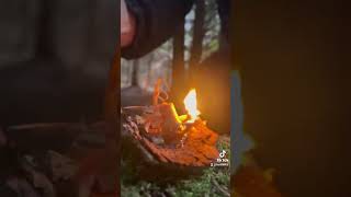 Survival 101 Use this trick to make fire lighting easy [upl. by Truda11]