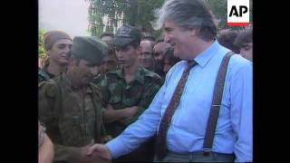 BOSNIA PALE SERB LEADER KARADZI VISITS TROOPS UPDATE [upl. by Bigford577]