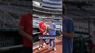 World Series trivia with Ryan Zimmerman 👀🔥💯shorts [upl. by Annor]