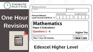 Edexcel Higher GCSE Maths  Questions 1  6 Revision [upl. by Ddot294]