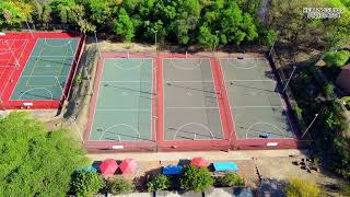 Tshwane university of technology  Pretoria Main Campus aerial view  Sports field tennisbasketball [upl. by Rains]