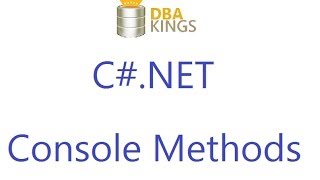 C Video 2  Console Methods Write WriteLine Read ReadLine ReadKey [upl. by Nawyt]