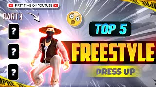 Top 5 Dress Combination Like Mena Server PlayersTop 5 Ordinary Dress Up In Free Fire Part3 [upl. by Willabella]