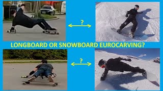 Longboard or Snowboard Eurocarving [upl. by Ydnamron]