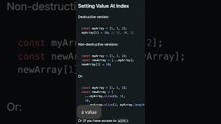 JavaScript Array Immutability Cheatsheet [upl. by Asinla]