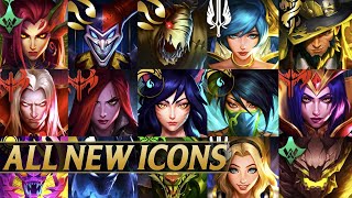 NEW AMAZING ICONS FOR ALL CHAMPIONS  League of Legends [upl. by Ardme48]