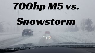 Can You Drive a 700hp BMW M5 in a Canadian Snowstorm [upl. by Llerrit]