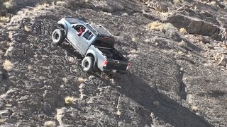 2014 Nissan Frontier Pro4X Lifted Climbing the Wall definitely rock crawling driving up a wall [upl. by Rebmeced]