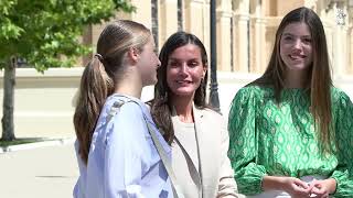 Ingreso de Su alteza Real la Princesa de Asturias en la Academia General Militar de Zaragoza [upl. by Gomer]