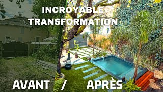 Avant  Après Aménagement de jardin extérieur Je vous amène à Bali [upl. by Lyrpa307]