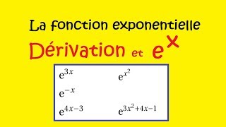 Terminale  Exponentielle  dérivation  ex45 expu IMPORTANT [upl. by Saundra]