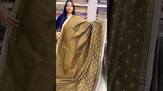 Latest Pure linen sari pricelinenfashion linensarees linenlove sari sareeshopping wovensarees [upl. by Shermie]