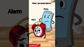 Me and Alarm ⏰shorts viral animatedcartoon animated cartoons 2024 [upl. by Alyose]